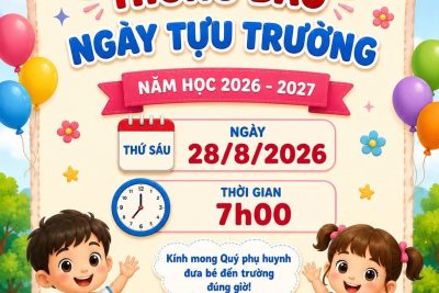 📢 THÔNG BÁO NGÀY TỰU TRƯỜNG 🌸🎒